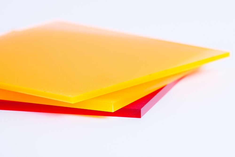 płyta plexi z kolorze żółtym do obróbki na frezarce CNC